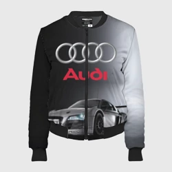 Женский бомбер 3D Серебристая Ауди