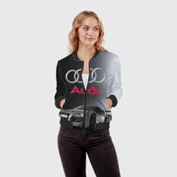 Женский бомбер 3D Серебристая Ауди - фото 2