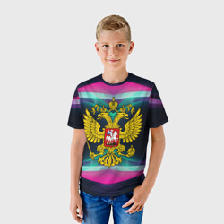 Детская футболка 3D Герб России - фото 2