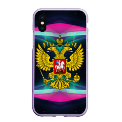 Чехол для iPhone XS Max матовый Герб России