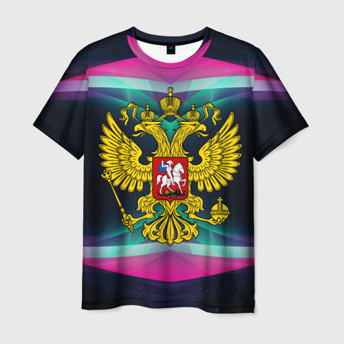 Мужская футболка 3D Герб России, цвет 3D печать