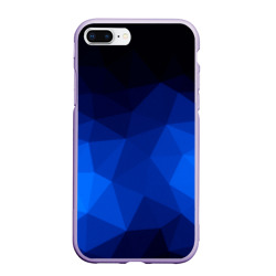 Чехол для iPhone 7Plus/8 Plus матовый Синие полигоны