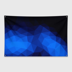 Флаг-баннер Синие полигоны