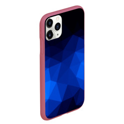 Чехол для iPhone 11 Pro Max матовый Синие полигоны - фото 2