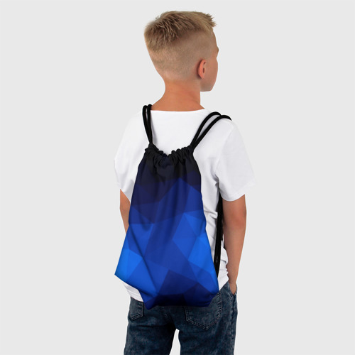 Рюкзак-мешок 3D Синие полигоны - фото 4