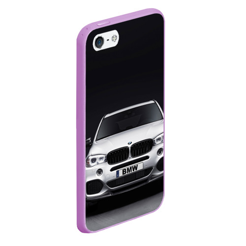 Чехол для iPhone 5/5S матовый BMW X5, цвет сиреневый - фото 3