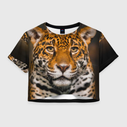 Женская футболка Crop-top 3D Jaguar