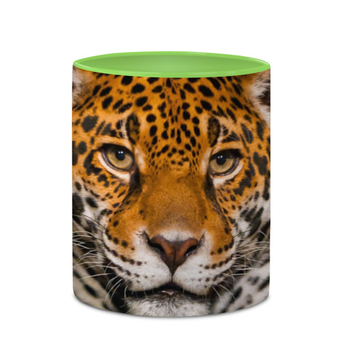 Кружка с полной запечаткой Jaguar, цвет белый + светло-зеленый - фото 4