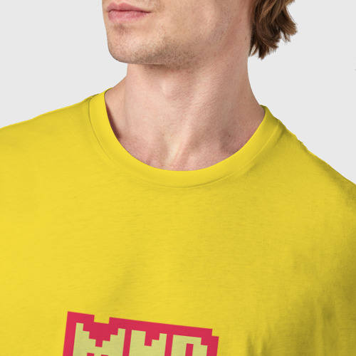 Мужская футболка хлопок игра слов, цвет желтый - фото 6