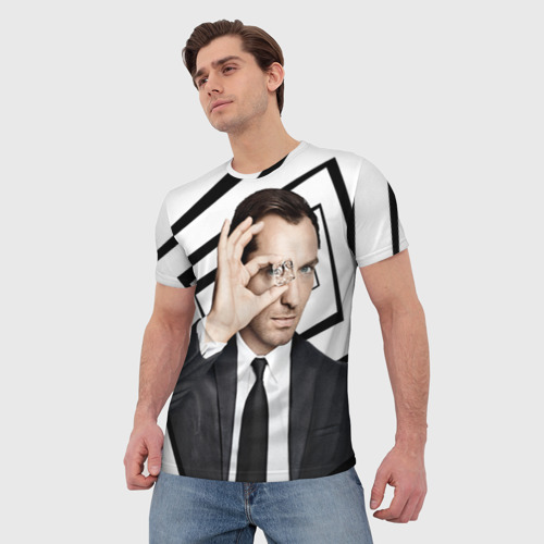 Мужская футболка 3D Джуд Лоу, цвет 3D печать - фото 3