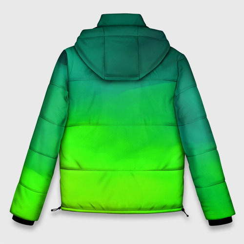 Мужская зимняя куртка 3D с принтом Кислотный цвет, вид сзади #1