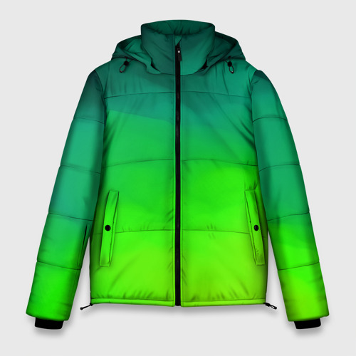 Мужская зимняя куртка 3D с принтом Кислотный цвет, вид спереди #2