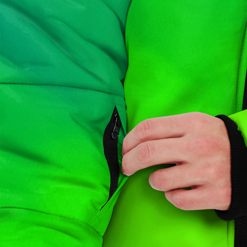 Мужская зимняя куртка 3D с принтом Кислотный цвет, вид сбоку #3