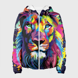 Женская куртка 3D Красочный лев