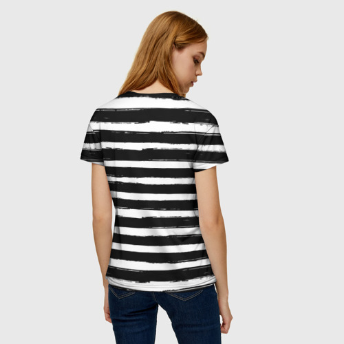 Женская футболка 3D Тельняшка, цвет 3D печать - фото 4