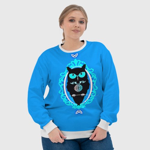 Женский свитшот 3D Owl, цвет 3D печать - фото 6