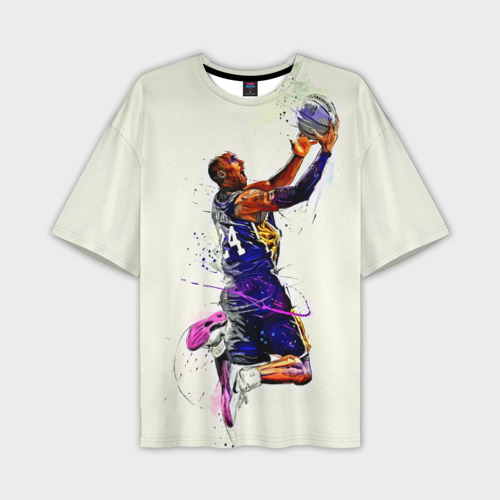 Мужская футболка оверсайз с принтом Kobe Bryant, вид спереди №1