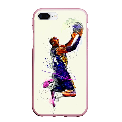 Чехол для iPhone 7Plus/8 Plus матовый Kobe Bryant, цвет розовый