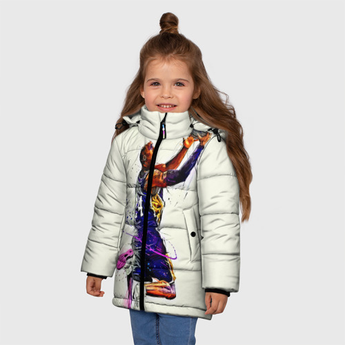 Зимняя куртка для девочек 3D Kobe Bryant, цвет черный - фото 3