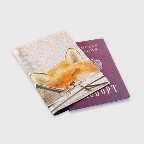 Обложка для паспорта матовая кожа Сон, цвет черный - фото 3