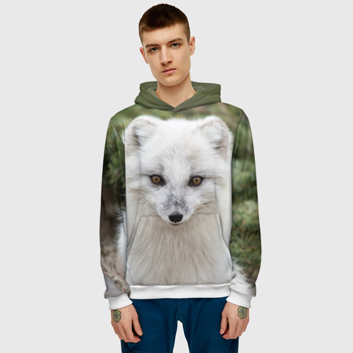 Мужская толстовка 3D White Fox, цвет белый - фото 3