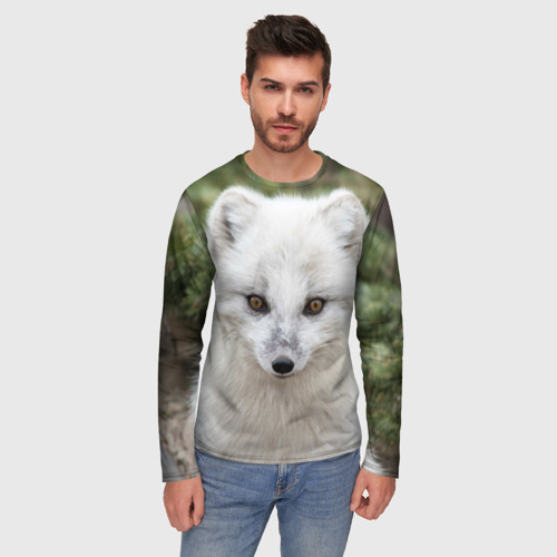 Мужской лонгслив 3D White Fox - фото 3