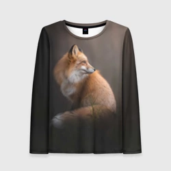 Женский лонгслив 3D Лиса