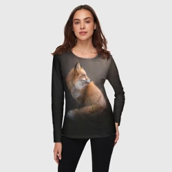 Женский лонгслив 3D Лиса - фото 2