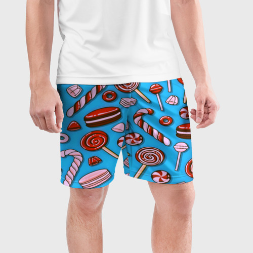 Мужские шорты спортивные Candy, цвет 3D печать - фото 3