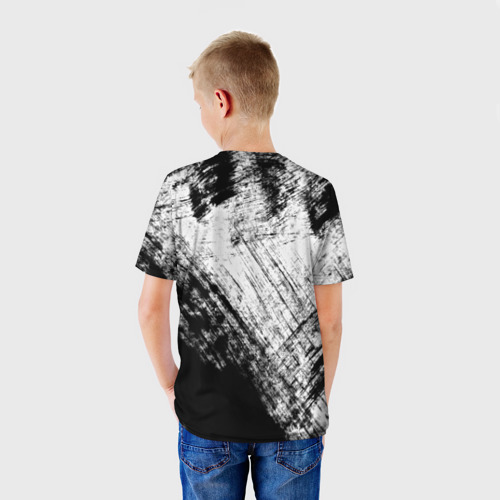 Детская футболка 3D Штриховка, цвет 3D печать - фото 4