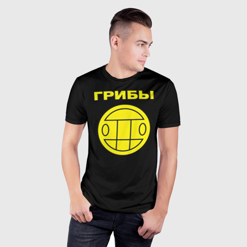 Мужская футболка 3D Slim Грибы 2, цвет 3D печать - фото 3