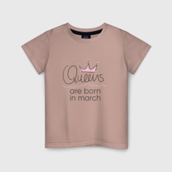 Детская футболка хлопок Королевы рождаются в марте