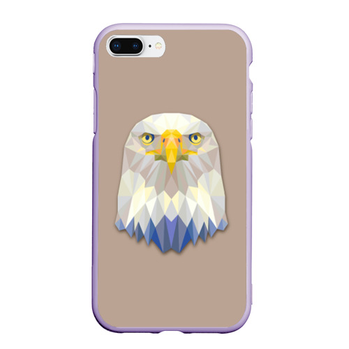 Чехол для iPhone 7Plus/8 Plus матовый Орел, цвет светло-сиреневый