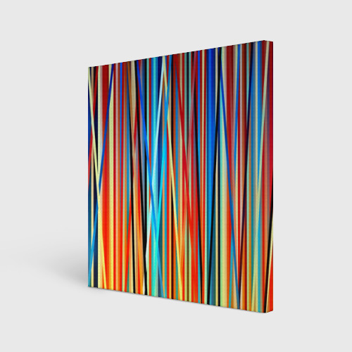 Холст квадратный Colored stripes, цвет 3D печать