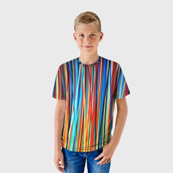 Детская футболка 3D Colored stripes - фото 2
