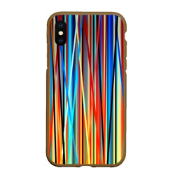 Чехол для iPhone XS Max матовый Colored stripes