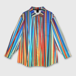 Мужская рубашка oversize 3D Colored stripes