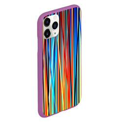 Чехол для iPhone 11 Pro матовый Colored stripes - фото 2