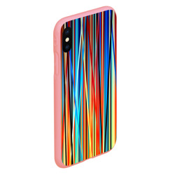 Чехол для iPhone XS Max матовый Colored stripes - фото 2