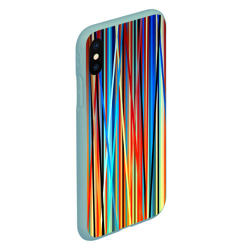 Чехол для iPhone XS Max матовый Colored stripes - фото 2