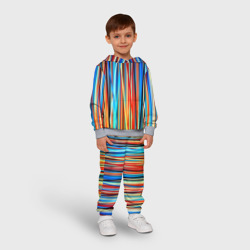 Детский костюм с толстовкой 3D Colored stripes - фото 2