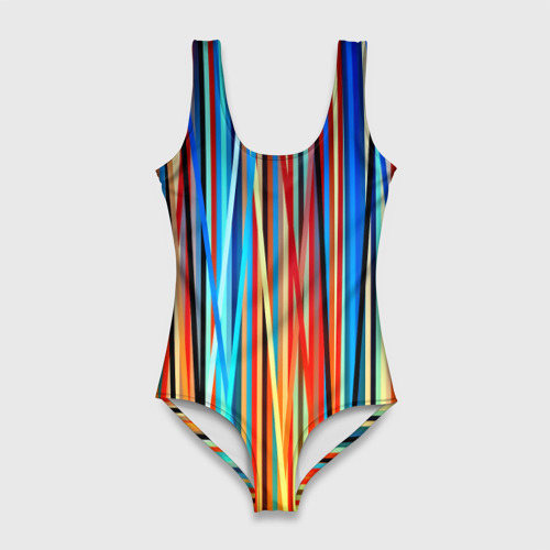 Женский купальник 3D Colored stripes, цвет 3D печать