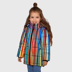 Зимняя куртка для девочек 3D Colored stripes - фото 2
