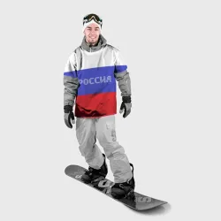 Накидка на куртку 3D Флаг России с надписью