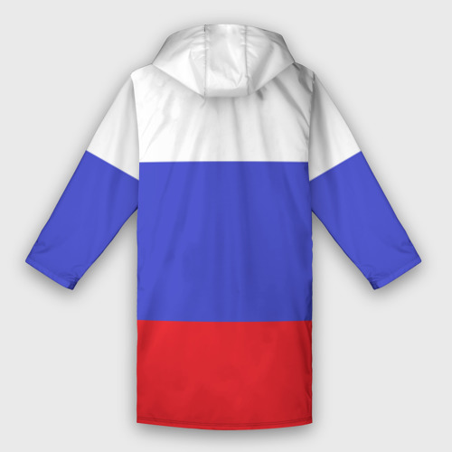 Мужской дождевик 3D Флаг России с надписью, цвет белый - фото 2