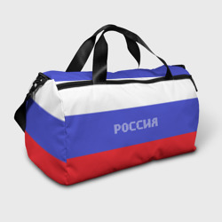 Сумка спортивная 3D Флаг России с надписью