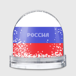 Игрушка Снежный шар Флаг России с надписью