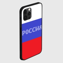 Чехол для iPhone 12 Pro Флаг России с надписью - фото 2