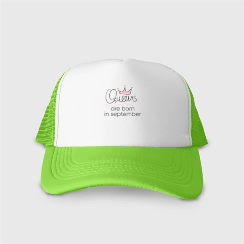 Кепка тракер с сеткой Королевы рождаются в сентябре