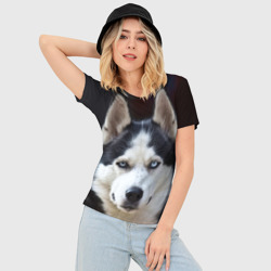 Женская футболка 3D Slim Хаски - фото 2